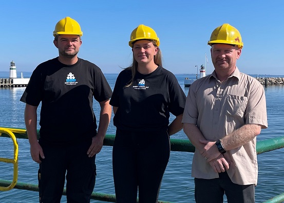 Søren Grønne (tv), Sabrina Nielsen (midt) and Carsten Wolff Hansen (th)