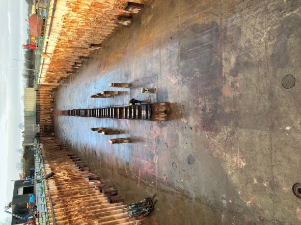 Empty dock 3 seen from above