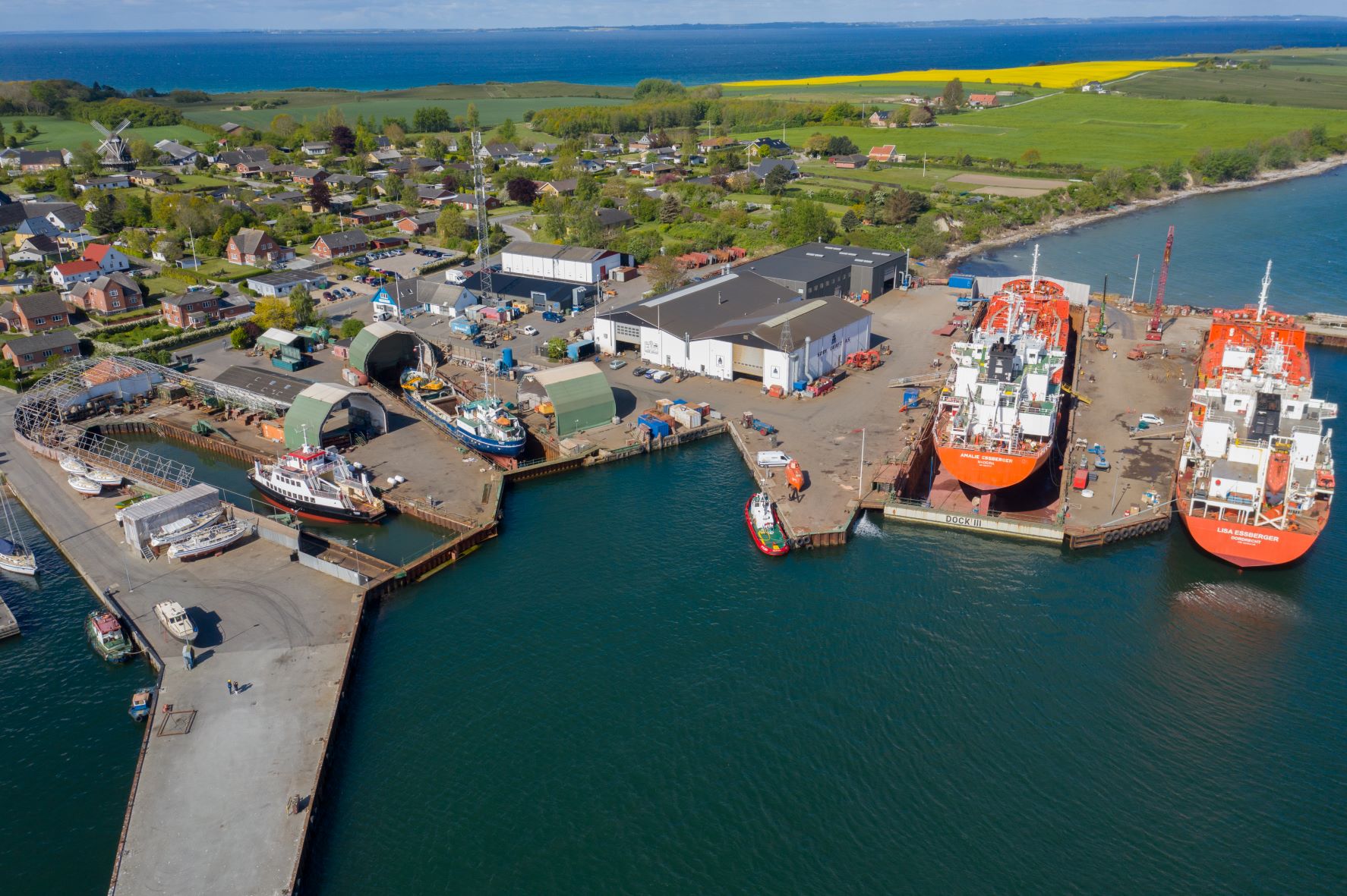 Søby Shipyard seen from above