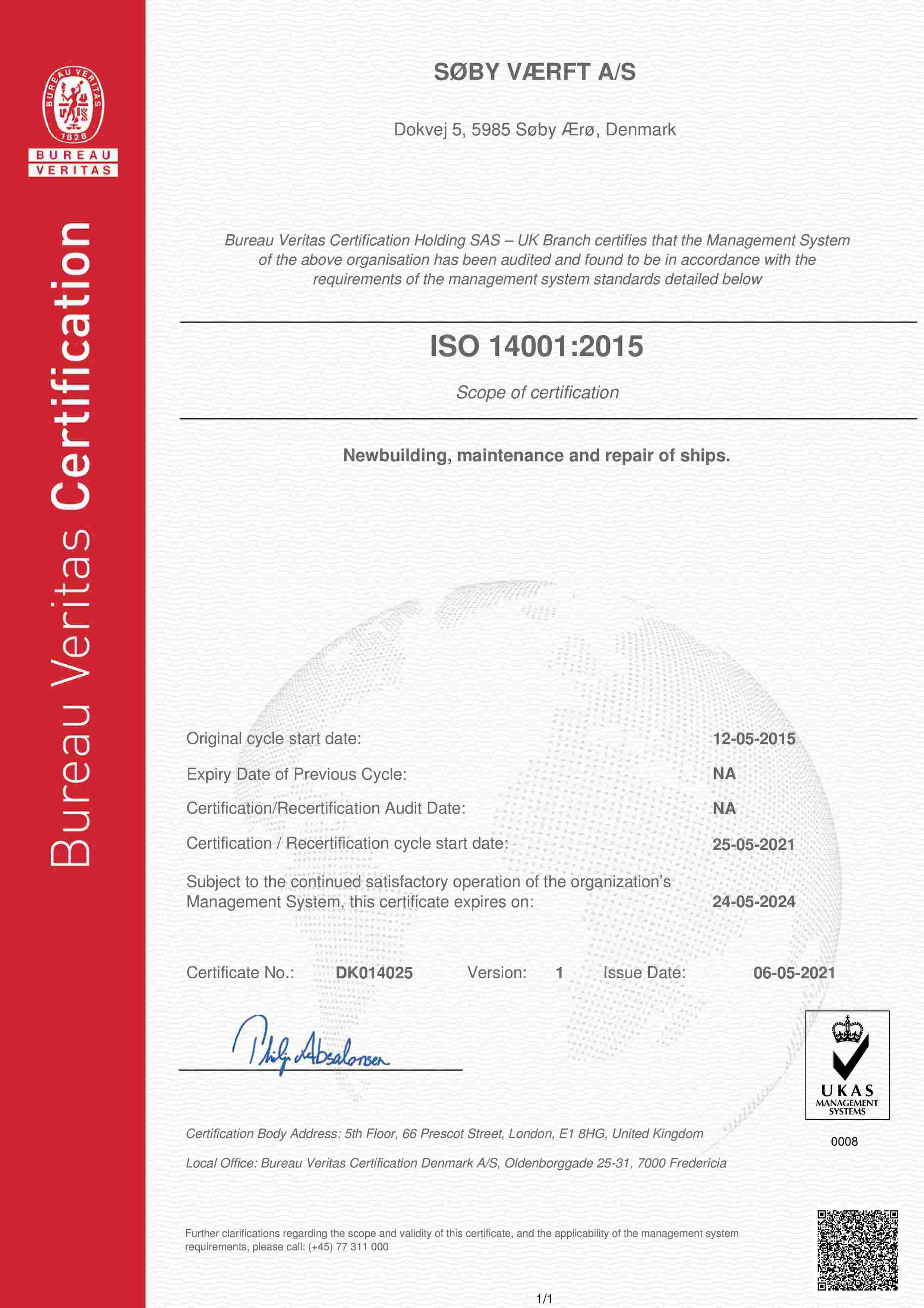 ISO certifikat 14001