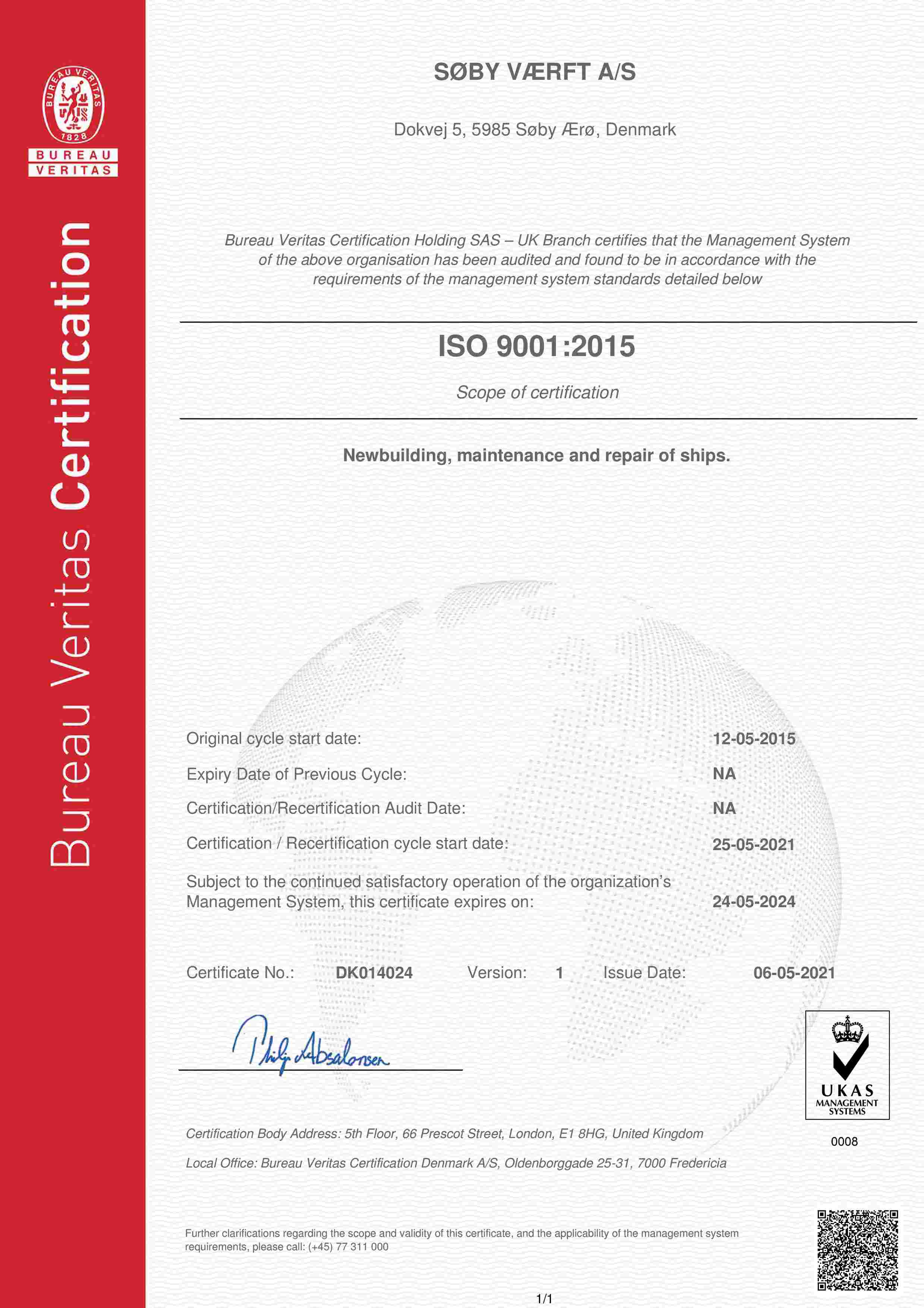 ISO certifikat 9001