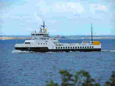 White ferry "Ellen" at sea