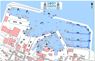 A map of the Port of Søby with depts and dimentions