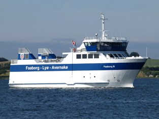 White ferry near land