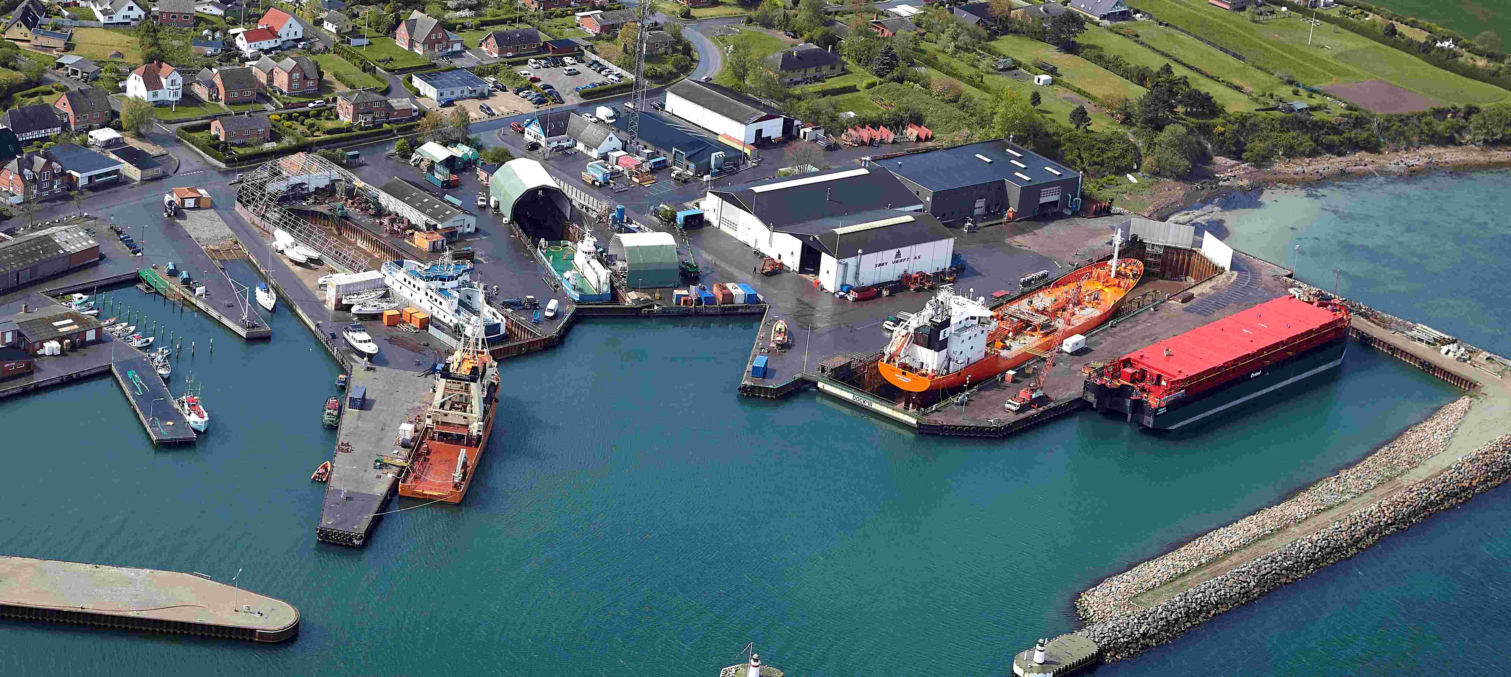 Søby Shipyard see from above